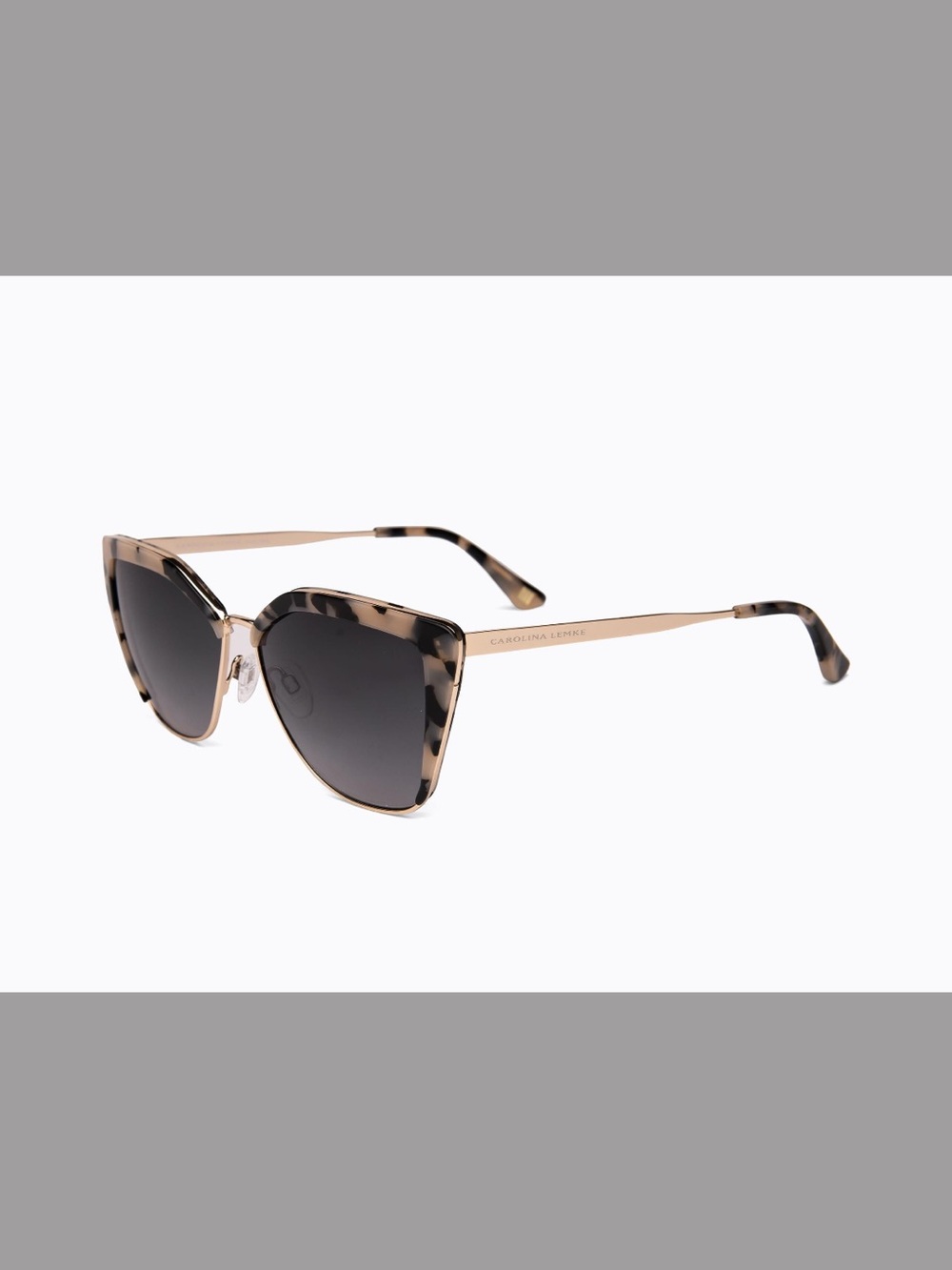 Tortoiseshell Cat-Eye Sunglasses with Dark Lenses